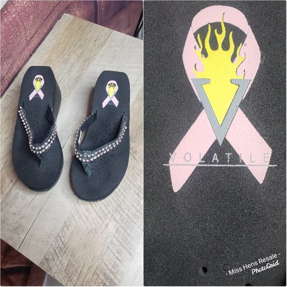 WOMENS VOLATILE BLACK PINK PLATFORM SANDALS